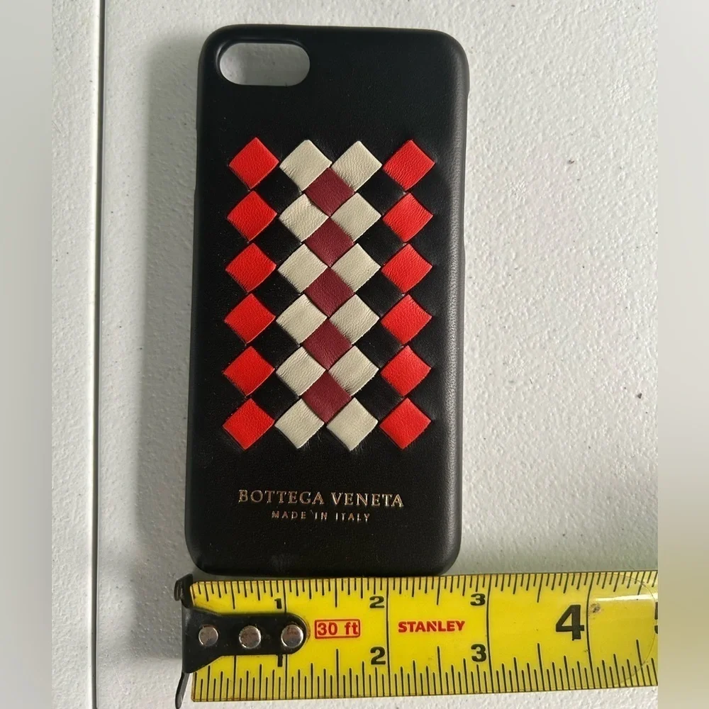 New!Bottega Veneta Black and Red Checkered iPhone Case